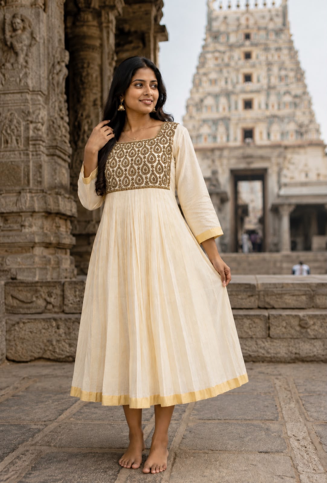 Onam Handwork Kurti