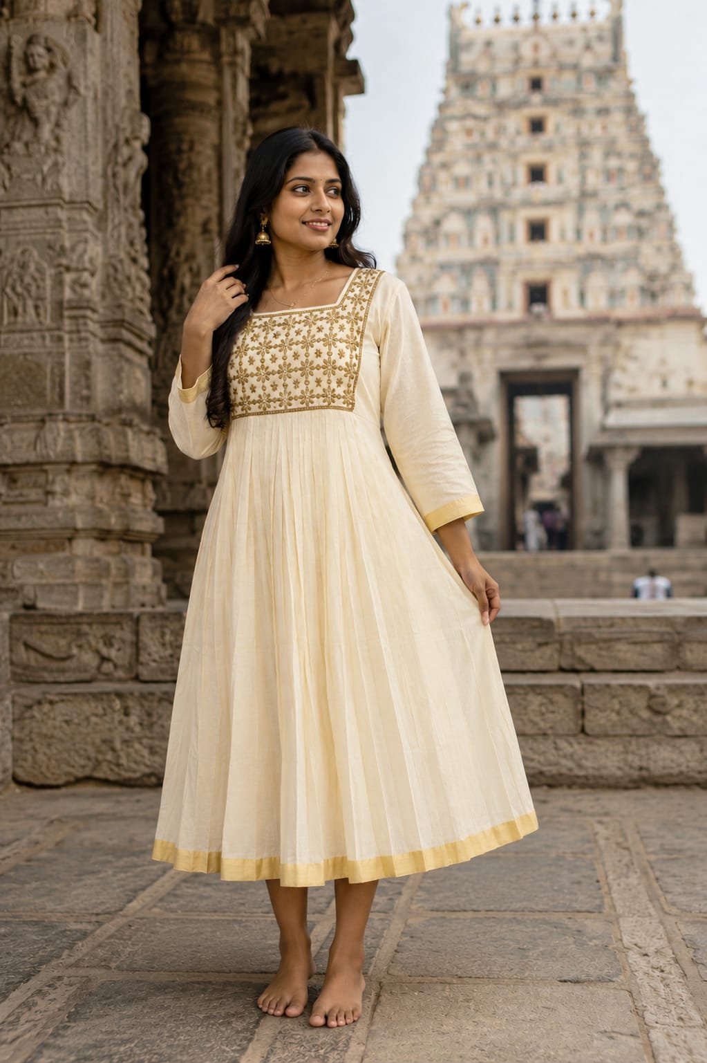 Onam Handwork Kurti