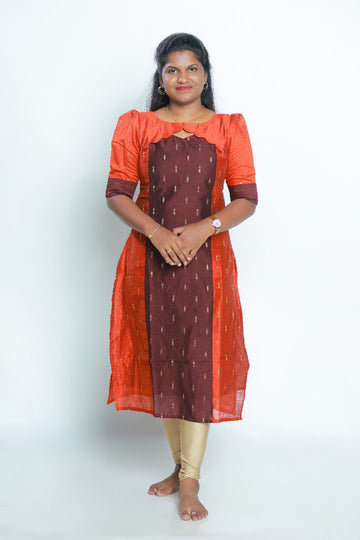 Raw silk kurti