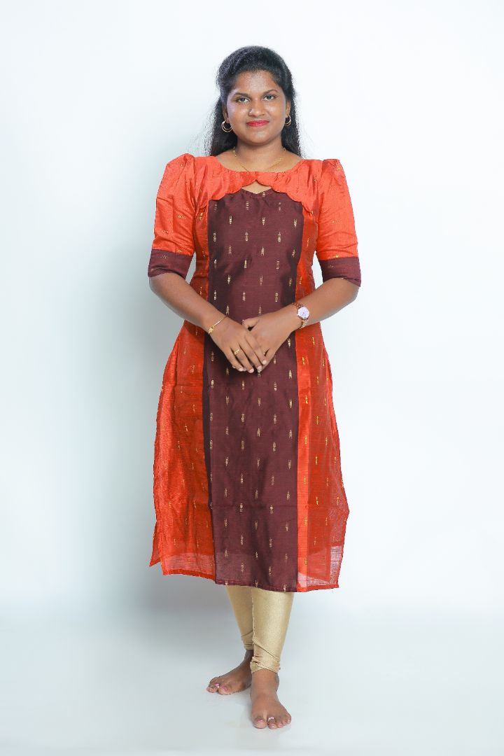 Raw silk kurti